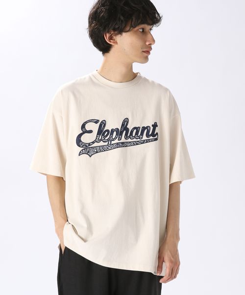 【ELEPHANT BRAND(エレファント ブランド)】別注バンダナアップリケTシャツ M