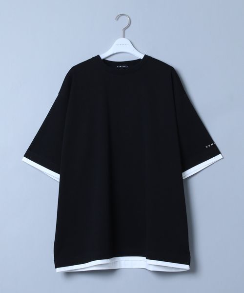 【UNISEX】[NUMERALS]フェイクレイヤードリラックスTシャツ