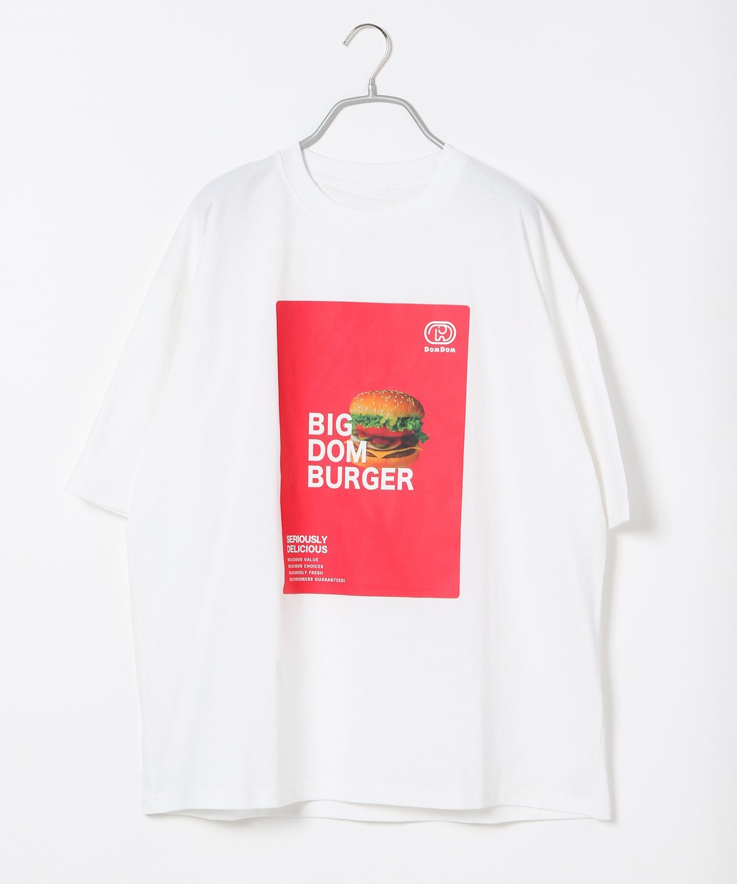 [WOMEN]【ドムドムハンバーガー】コラボプリントTシャツ F