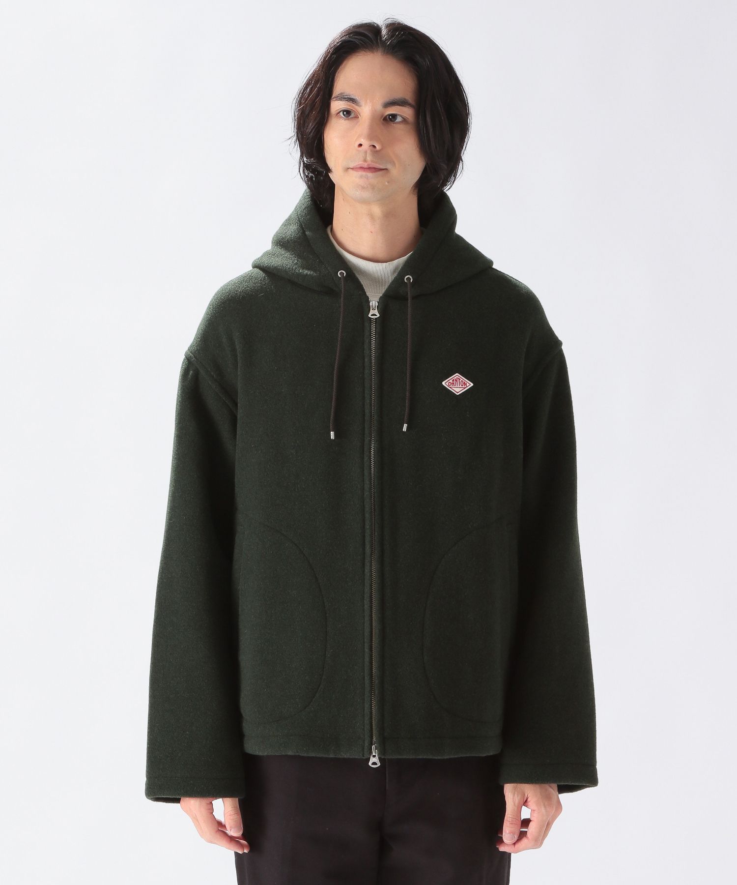 DANTONウールライトパイルカラーレスジャケットCOLLARLESSJACKE-