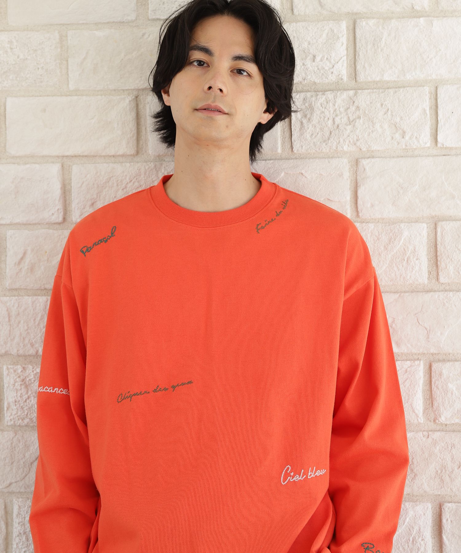 ニコアンド ロンT オレンジ Lサイズ - Tシャツ