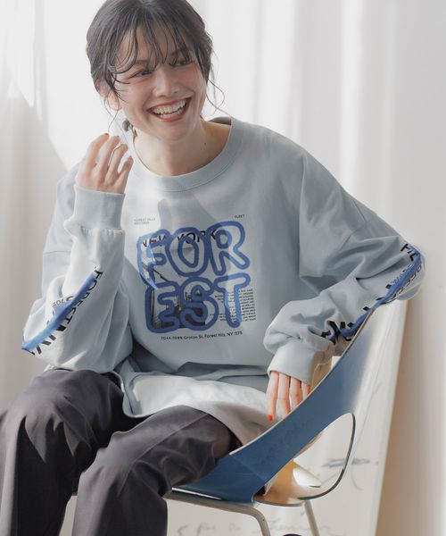niko and .ダットルーズプリントロングTシャツ ライトブルー FREE ウィメンズインナー ニコアンド 231719 and ST アンドエスティ(旧ドットエスティ) niko and .ダットルーズプリントロングTシャツ ライトブルー FREE ウィメンズインナー ニコアンド 231719 and ST アンドエスティ(旧ドットエスティ)