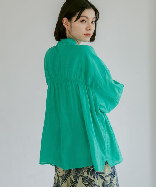 niko and .プレミアムローンギャザーシャツ グリーン L ウィメンズインナー ニコアンド 234881 and ST アンドエスティ(旧ドットエスティ) niko and .プレミアムローンギャザーシャツ グリーン L ウィメンズインナー ニコアンド 234881 and ST アンドエスティ(旧ドットエスティ)