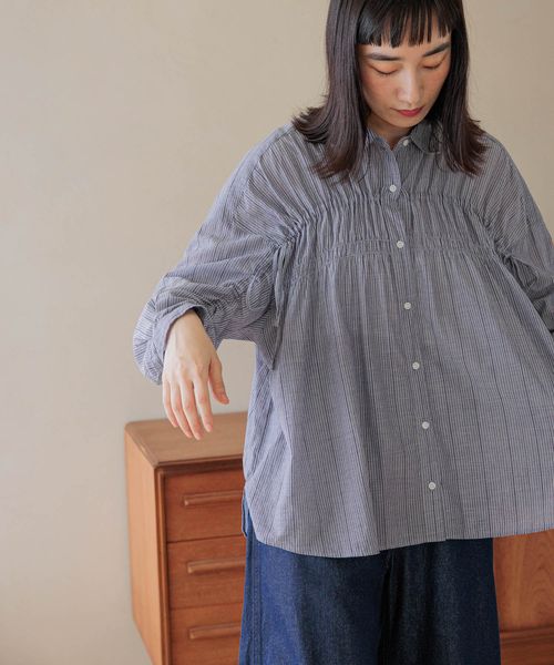 niko and .プレミアムローンギャザーシャツ ネイビー L ウィメンズインナー ニコアンド 234881 and ST アンドエスティ(旧ドットエスティ) niko and .プレミアムローンギャザーシャツ ネイビー L ウィメンズインナー ニコアンド 234881 and ST アンドエスティ(旧ドットエスティ)
