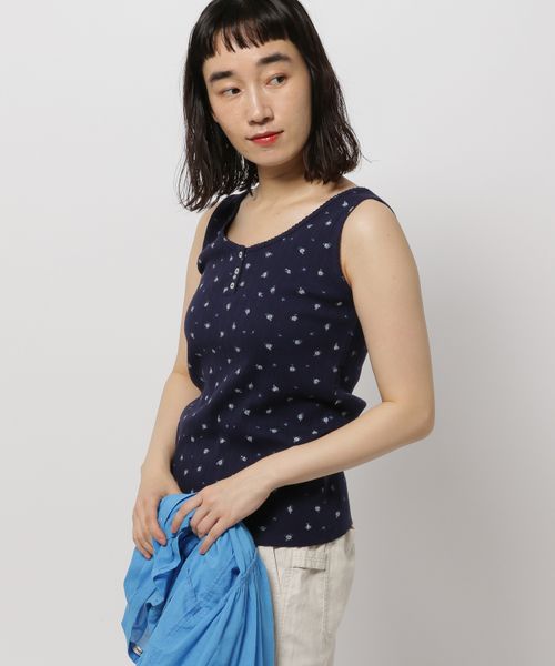 niko and .小花アイレットテレコタンクトップ ネイビー L ウィメンズインナー ニコアンド 234915 and ST アンドエスティ(旧ドットエスティ) niko and .小花アイレットテレコタンクトップ ネイビー L ウィメンズインナー ニコアンド 234915 and ST アンドエスティ(旧ドットエスティ)