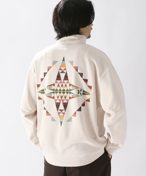 PENDLETON(ペンドルトン)】別注バックプリントハーフスナップスウェット | [公式]ニコアンド（niko and ...）通販