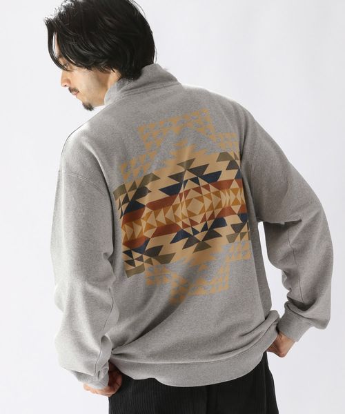 PENDLETON(ペンドルトン)】別注バックプリントハーフスナップスウェット | [公式]ニコアンド（niko and ...）通販