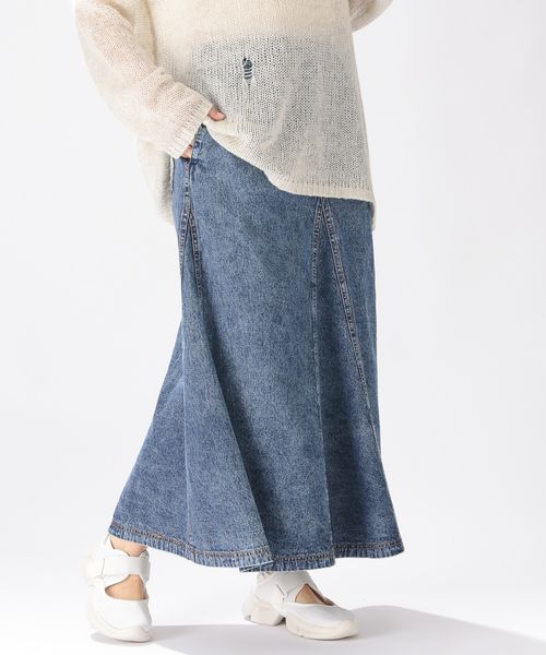 [niko and ...JEANS 2022AW]デニムパネルスカート