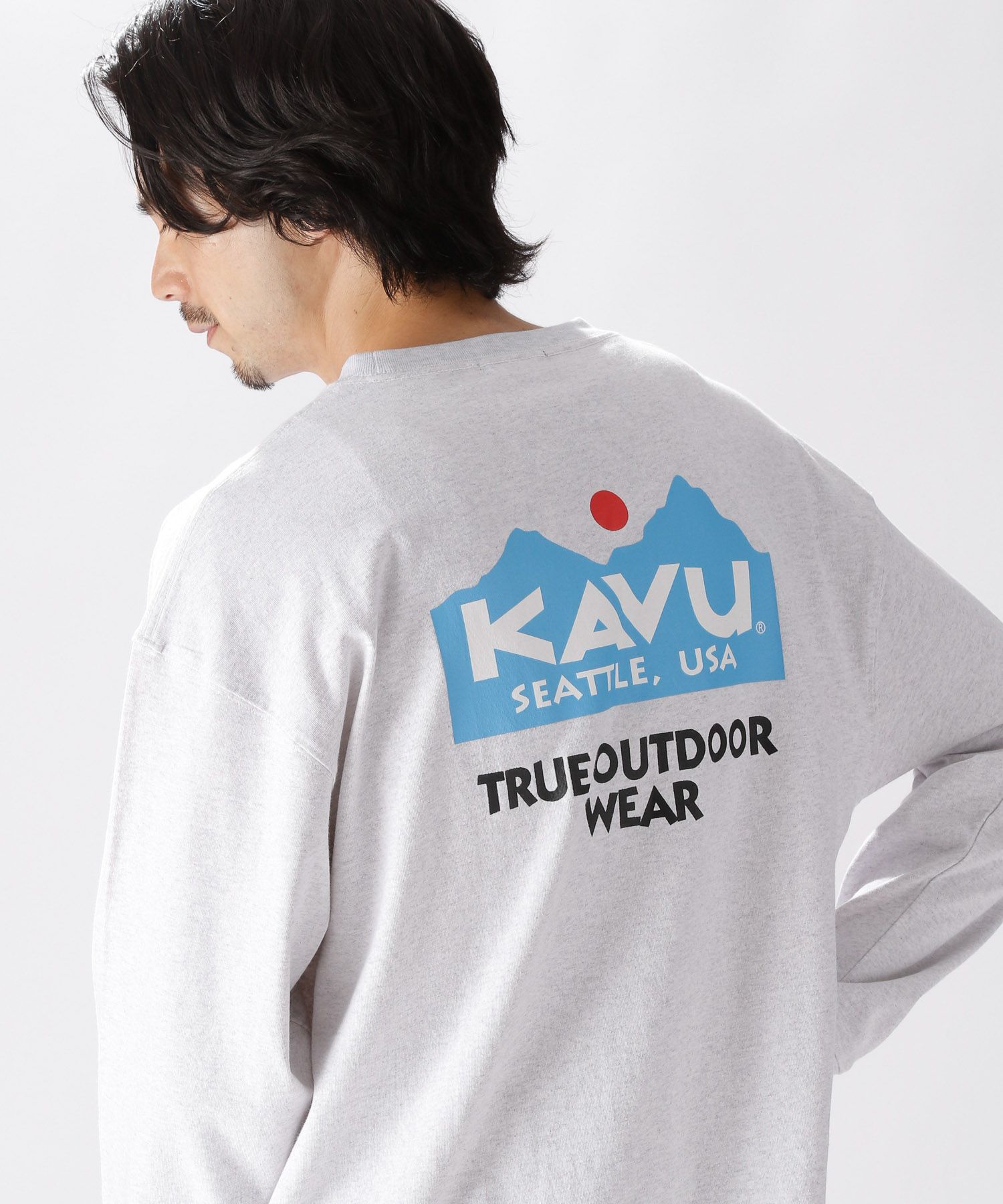 【KAVU(カブー)】別注ロゴロングスリーブTシャツ M