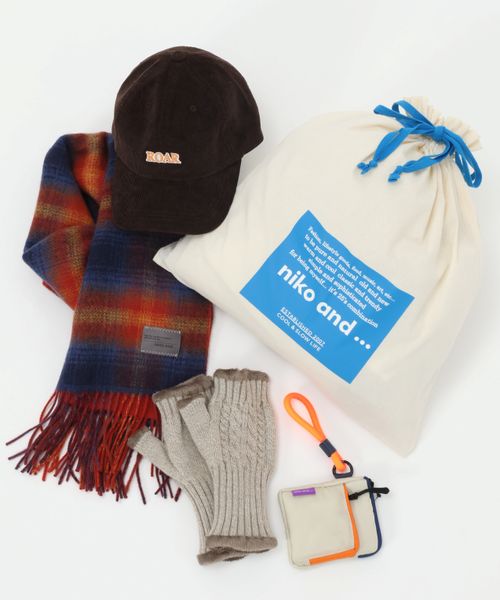 niko and .ニコロゴ巾着バッグ / ギフトバッグ Ｌサイズ【and ST限定】 バッグ ライトブルー ニコアンド 242945 and ST アンドエスティ（旧ドットエスティ）