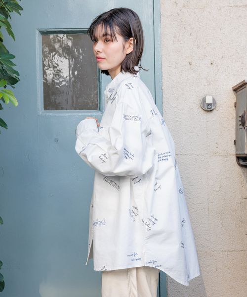niko and .レタリング刺繍BIGシャツ ライトグレー FREE ウィメンズインナー ニコアンド 249677 and ST アンドエスティ(旧ドットエスティ) niko and .レタリング刺繍BIGシャツ ライトグレー FREE ウィメンズインナー ニコアンド 249677 and ST アンドエスティ(旧ドットエスティ)