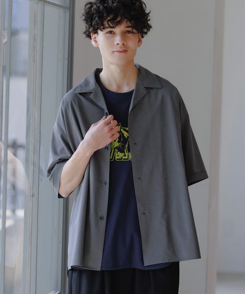 niko and .TR開襟シャツ チャコールグレー L メンズインナー ニコアンド 252671 and ST アンドエスティ(旧ドットエスティ) niko and .TR開襟シャツ チャコールグレー L メンズインナー ニコアンド 252671 and ST アンドエスティ(旧ドットエスティ)