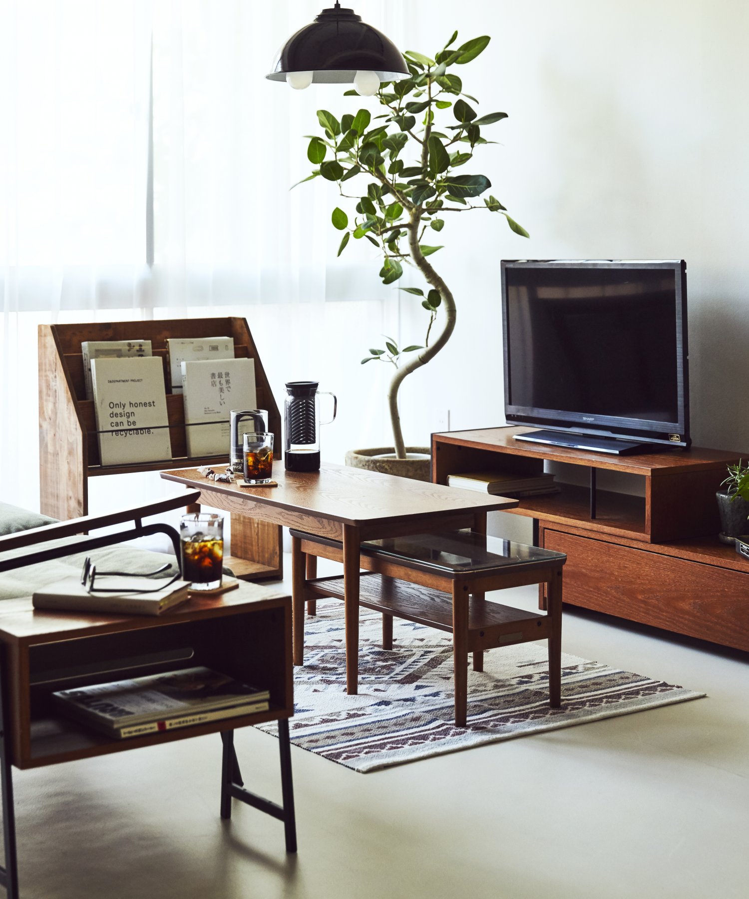 niko and テレビボード ブラウン LIVING TERRITORY