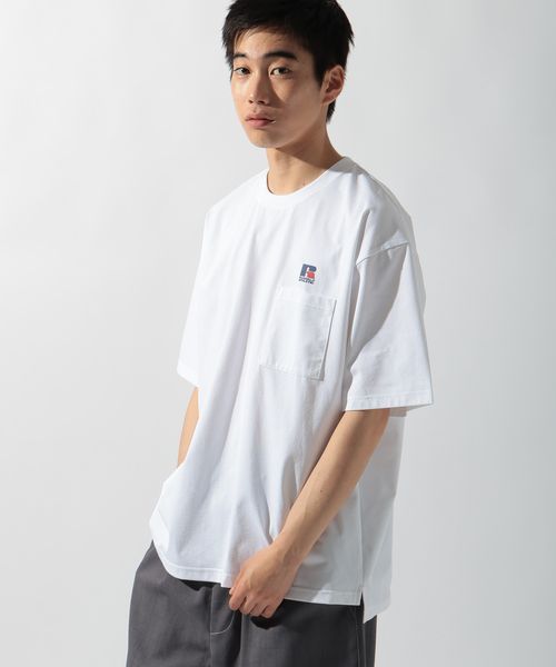 niko and .【Russell Athletic(ラッセルアスレティック)】別注ストレッチジャージーポケットTEE ライトグレー M メンズインナー ニコアンド 283105 and ST アンドエスティ(旧ドットエスティ) niko and .【Russell Athletic(ラッセルアスレティック)】別注ストレッチジャージーポケットTEE ライトグレー M メンズインナー ニコアンド 283105 and ST アンドエスティ(旧ドットエスティ)