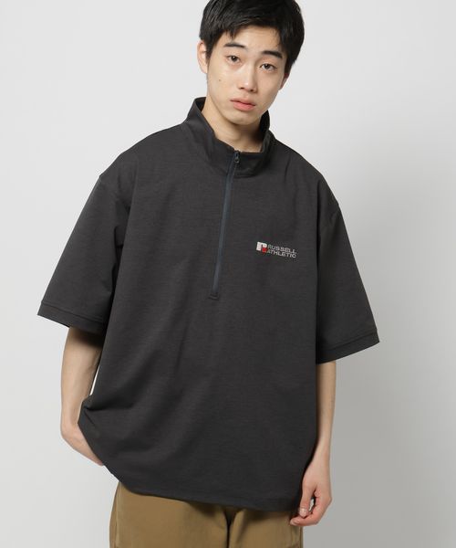 niko and .【Russell Athletic(ラッセルアスレティック)】別注ストレッチジャージーハーフジップT チャコールグレー L メンズインナー ニコアンド 283109 and ST アンドエスティ(旧ドットエスティ) niko and .【Russell Athletic(ラッセルアスレティック)】別注ストレッチジャージーハーフジップT チャコールグレー L メンズインナー ニコアンド 283109 and ST アンドエスティ(旧ドットエスティ)