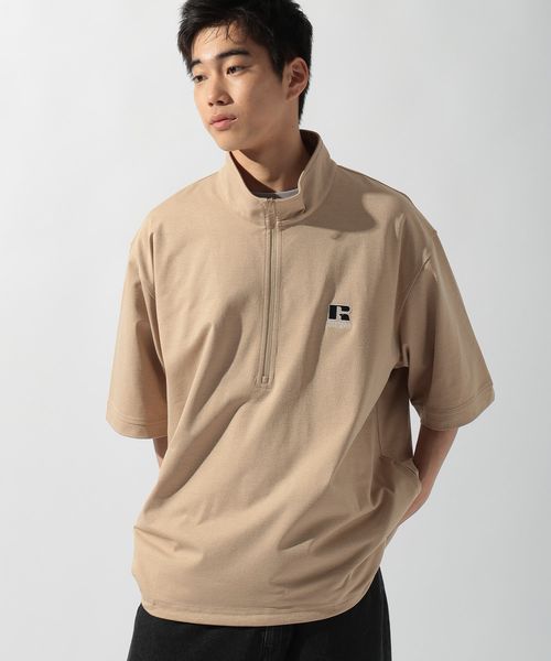 niko and .【Russell Athletic(ラッセルアスレティック)】別注ストレッチジャージーハーフジップT ブラウン L メンズインナー ニコアンド 283109 and ST アンドエスティ(旧ドットエスティ) niko and .【Russell Athletic(ラッセルアスレティック)】別注ストレッチジャージーハーフジップT ブラウン L メンズインナー ニコアンド 283109 and ST アンドエスティ(旧ドットエスティ)