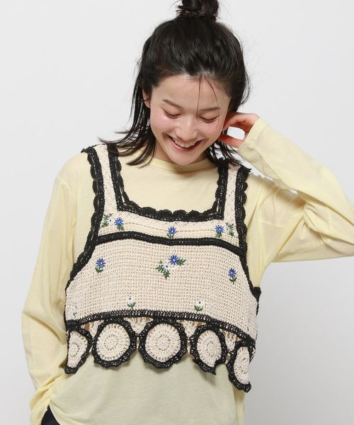 niko and .フラワー刺繍クロシェキャミソール【追加予約】 ライトグレー FREE ウィメンズインナー ニコアンド 284617 and ST アンドエスティ(旧ドットエスティ) niko and .フラワー刺繍クロシェキャミソール【追加予約】 ライトグレー FREE ウィメンズインナー ニコアンド 284617 and ST アンドエスティ(旧ドットエスティ)