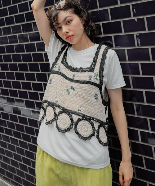 niko and .フラワー刺繍クロシェキャミソール ライトグレー FREE ウィメンズインナー ニコアンド 284617 and ST アンドエスティ(旧ドットエスティ) niko and .フラワー刺繍クロシェキャミソール ライトグレー FREE ウィメンズインナー ニコアンド 284617 and ST アンドエスティ(旧ドットエスティ)