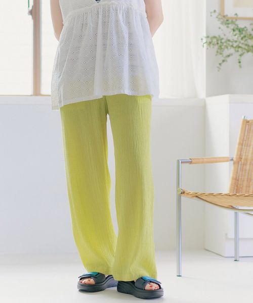 niko and .DRYクシュイージーパンツ イエロー L ウィメンズボトムス ニコアンド 286612 and ST アンドエスティ(旧ドットエスティ) niko and .DRYクシュイージーパンツ イエロー L ウィメンズボトムス ニコアンド 286612 and ST アンドエスティ(旧ドットエスティ)