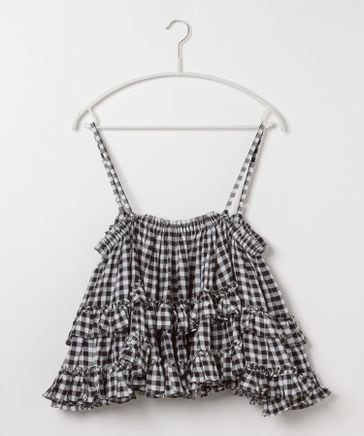 ニコアンド　インディゴ刺繍キャミソール　INDIA ニコアンドインディゴ刺繍キャミソールINDIA