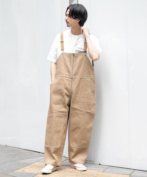 [niko and JEANS 2022AW]デニムダブルニーオーバーオール S