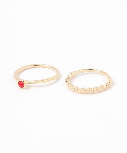 niko and .ゴールド2セットリング レッド ウィメンズグッズ ニコアンド 289206 and ST アンドエスティ(旧ドットエスティ) niko and .ゴールド2セットリング レッド ウィメンズグッズ ニコアンド 289206 and ST アンドエスティ(旧ドットエスティ)