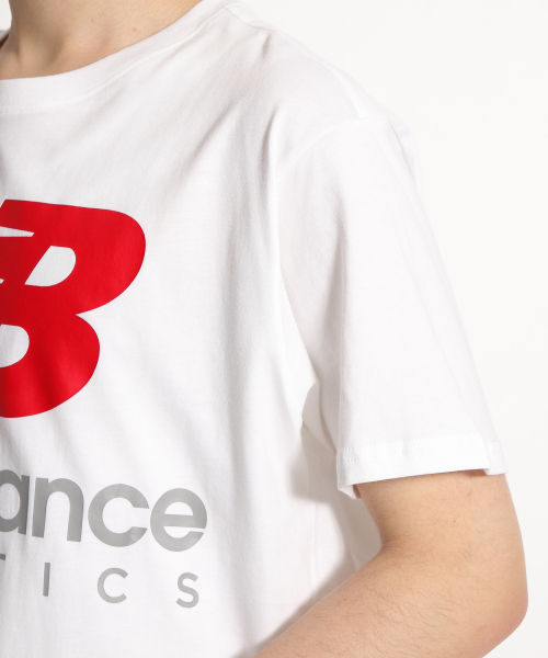 【New Balance(ニューバランス)】エッセンシャルズアイコンボストンスタックTシャツ L