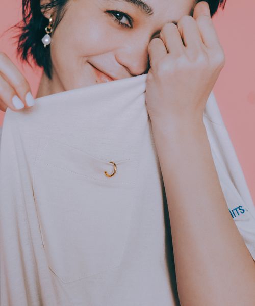 niko and .【竹下玲奈×NAVYS】コラボ ピアス付きテロTシャツ ライトグレー L ウィメンズインナー ニコアンド 290579 and ST アンドエスティ(旧ドットエスティ) niko and .【竹下玲奈×NAVYS】コラボ ピアス付きテロTシャツ ライトグレー L ウィメンズインナー ニコアンド 290579 and ST アンドエスティ(旧ドットエスティ)