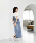 [niko and JEANS 2023AW]Ｖワークサロペットスカート | [公式 