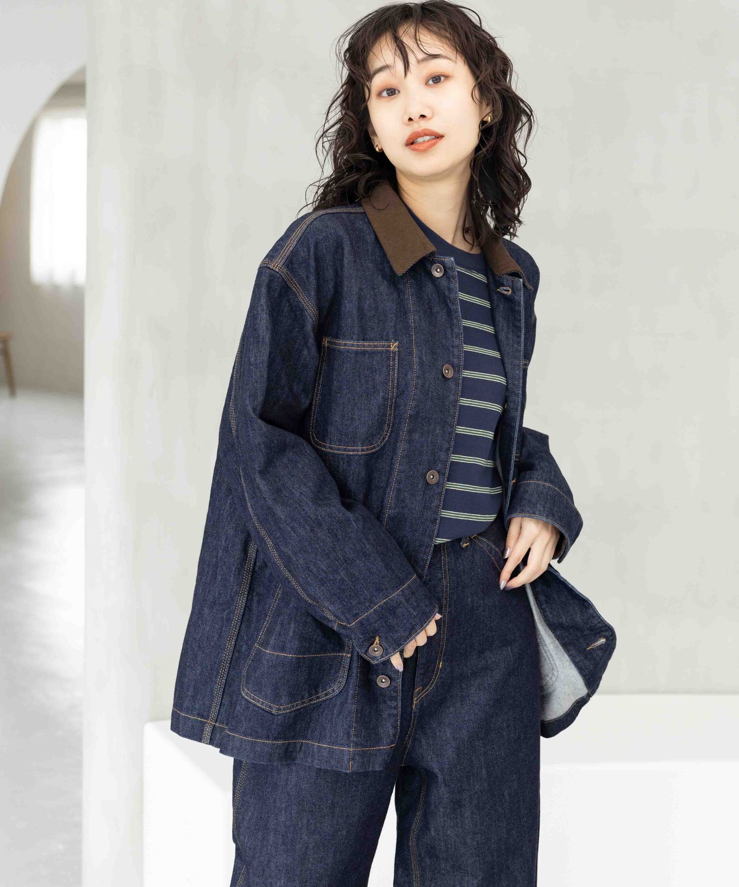 ベスト 「niko andJEANS 2023AW」アタッチメントサロペットベスト