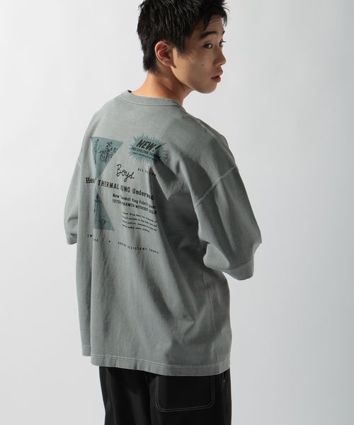niko and .【Healthknit(ヘルスニット)】別注バックプリントピグメントTシャツ グレー M メンズインナー ニコアンド 311930 and ST アンドエスティ(旧ドットエスティ) niko and .【Healthknit(ヘルスニット)】別注バックプリントピグメントTシャツ グレー M メンズインナー ニコアンド 311930 and ST アンドエスティ(旧ドットエスティ)