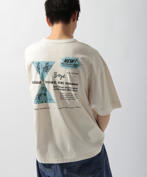 niko and .【Healthknit(ヘルスニット)】別注バックプリントピグメントTシャツ ベージュ L メンズインナー ニコアンド 311930 and ST アンドエスティ(旧ドットエスティ) niko and .【Healthknit(ヘルスニット)】別注バックプリントピグメントTシャツ ベージュ L メンズインナー ニコアンド 311930 and ST アンドエスティ(旧ドットエスティ)