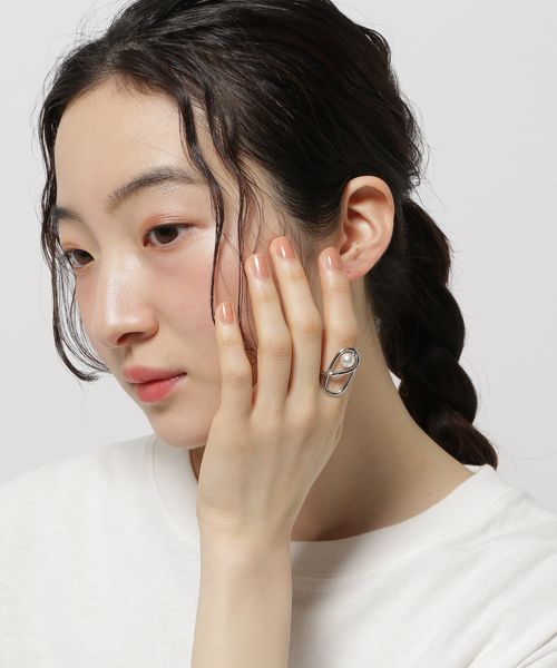 niko and .螺旋パール調リング グレー ウィメンズグッズ ニコアンド 313762 and ST アンドエスティ(旧ドットエスティ) niko and .螺旋パール調リング グレー ウィメンズグッズ ニコアンド 313762 and ST アンドエスティ(旧ドットエスティ)