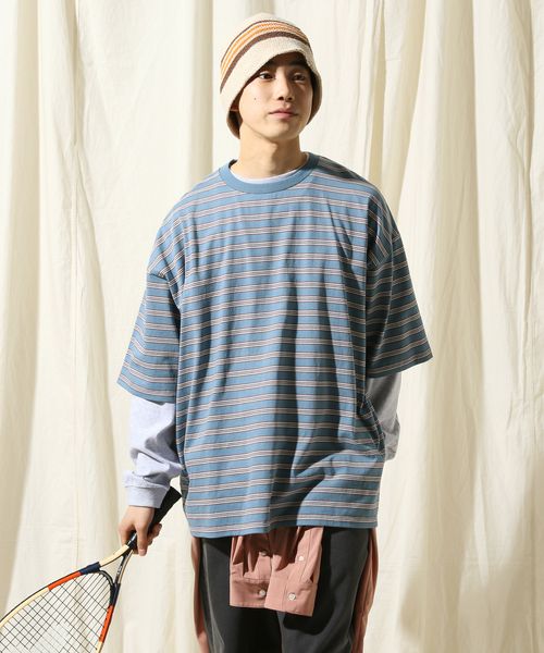 niko and .【北村匠海さん着用アイテム】USAコットンショートスリーブTシャツ ライトブルー M メンズインナー ニコアンド 316573 and ST アンドエスティ(旧ドットエスティ) niko and .【北村匠海さん着用アイテム】USAコットンショートスリーブTシャツ ライトブルー M メンズインナー ニコアンド 316573 and ST アンドエスティ(旧ドットエスティ)