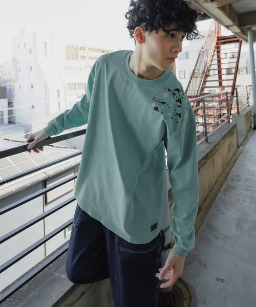 niko and .【NATOKii(ネイトゥーキー)】ピグペイントロンTEE グリーン L メンズインナー ニコアンド 318586 and ST アンドエスティ(旧ドットエスティ) niko and .【NATOKii(ネイトゥーキー)】ピグペイントロンTEE グリーン L メンズインナー ニコアンド 318586 and ST アンドエスティ(旧ドットエスティ)