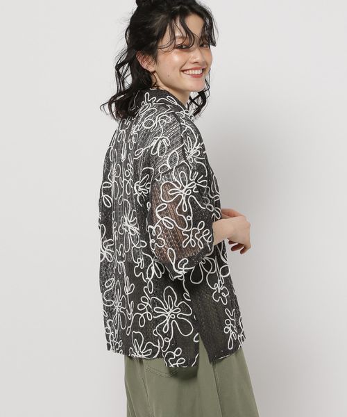niko and .コード刺繍メッシュシャツ シルバー FREE ウィメンズインナー ニコアンド 320191 and ST アンドエスティ(旧ドットエスティ) niko and .コード刺繍メッシュシャツ シルバー FREE ウィメンズインナー ニコアンド 320191 and ST アンドエスティ(旧ドットエスティ)