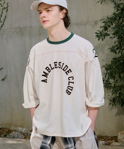 niko and .レトロプリントフットボールTシャツ ライトグレー L メンズインナー ニコアンド 320194 and ST アンドエスティ(旧ドットエスティ) niko and .レトロプリントフットボールTシャツ ライトグレー L メンズインナー ニコアンド 320194 and ST アンドエスティ(旧ドットエスティ)