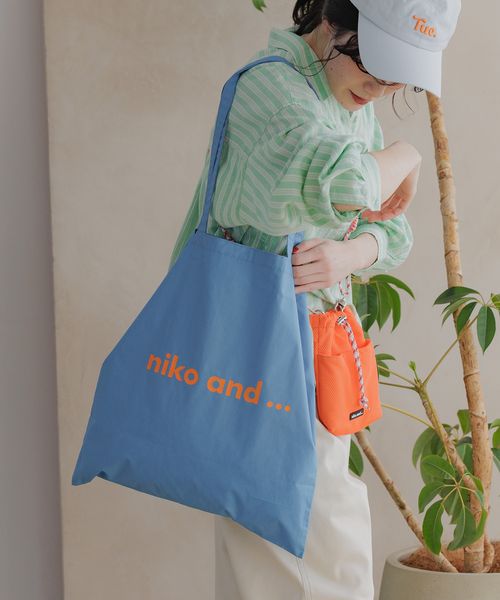 niko and .オリジナル ニコロゴ カラートート バッグ ライトブルー ニコアンド 321411 and ST アンドエスティ(旧ドットエスティ) niko and .オリジナル ニコロゴ カラートート バッグ ライトブルー ニコアンド 321411 and ST アンドエスティ(旧ドットエスティ)