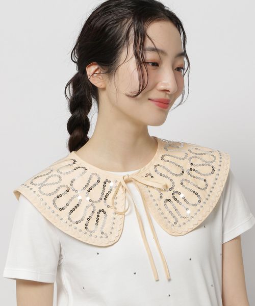 niko and .オリジナルアソート刺繍付け襟 ベージュ ウィメンズグッズ ニコアンド 321654 and ST アンドエスティ(旧ドットエスティ) niko and .オリジナルアソート刺繍付け襟 ベージュ ウィメンズグッズ ニコアンド 321654 and ST アンドエスティ(旧ドットエスティ)
