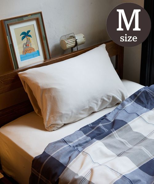 niko and .【Fab the Home(ファブザホーム)】 プレインニット 枕カバー/Ｍサイズ（44×86cm） ベッド ホワイト ニコアンド 322390 and ST アンドエスティ（旧ドットエスティ）