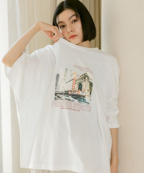 niko and .バック布帛CITYフォトTシャツ ライトグレー FREE ウィメンズインナー ニコアンド 323578 and ST アンドエスティ(旧ドットエスティ) niko and .バック布帛CITYフォトTシャツ ライトグレー FREE ウィメンズインナー ニコアンド 323578 and ST アンドエスティ(旧ドットエスティ)