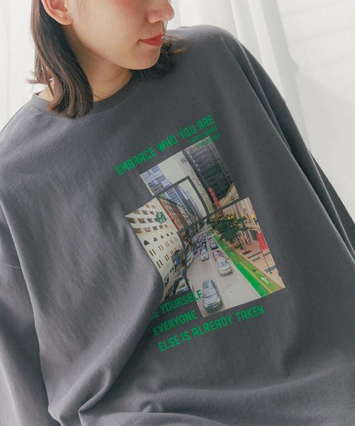 niko and .バック布帛CITYフォトTシャツ チャコールグレー FREE ウィメンズインナー ニコアンド 323578 and ST アンドエスティ(旧ドットエスティ) niko and .バック布帛CITYフォトTシャツ チャコールグレー FREE ウィメンズインナー ニコアンド 323578 and ST アンドエスティ(旧ドットエスティ)