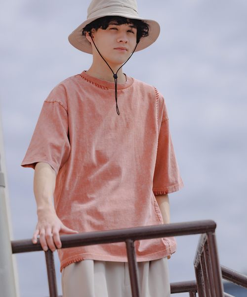 niko and .ウォッシュドステッチTシャツ オレンジ M メンズインナー ニコアンド 323777 and ST アンドエスティ(旧ドットエスティ) niko and .ウォッシュドステッチTシャツ オレンジ M メンズインナー ニコアンド 323777 and ST アンドエスティ(旧ドットエスティ)