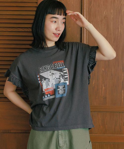 niko and .アソートフリルグラフィックTシャツ チャコールグレー M ウィメンズインナー ニコアンド 325120 and ST アンドエスティ(旧ドットエスティ) niko and .アソートフリルグラフィックTシャツ チャコールグレー M ウィメンズインナー ニコアンド 325120 and ST アンドエスティ(旧ドットエスティ)