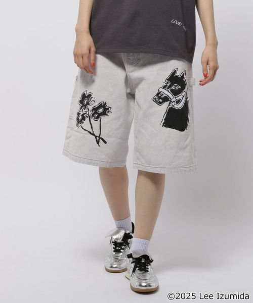 niko and .【IZUMIDA LEE】コラボ グラフィックペイントパンツ ベージュ L ウィメンズボトムス ニコアンド 325139 and ST アンドエスティ(旧ドットエスティ) niko and .【IZUMIDA LEE】コラボ グラフィックペイントパンツ ベージュ L ウィメンズボトムス ニコアンド 325139 and ST アンドエスティ(旧ドットエスティ)