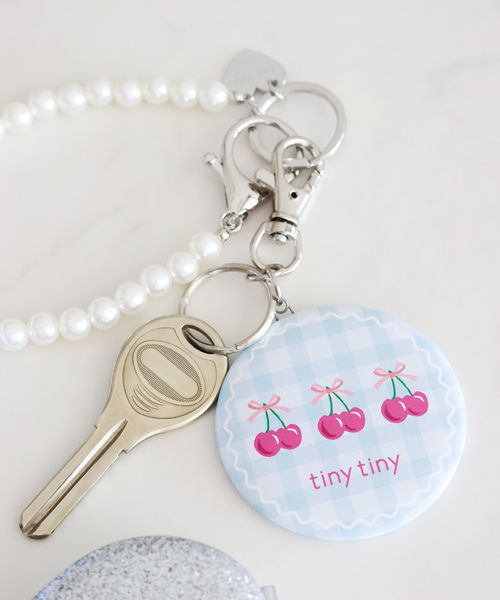 niko and .缶バッチミラーチャーム[tiny tiny(ティニーティニー)] ホワイト ｔｉｎｙ ｔｉｎｙ ニコアンド 326789 and ST アンドエスティ（旧ドットエスティ）