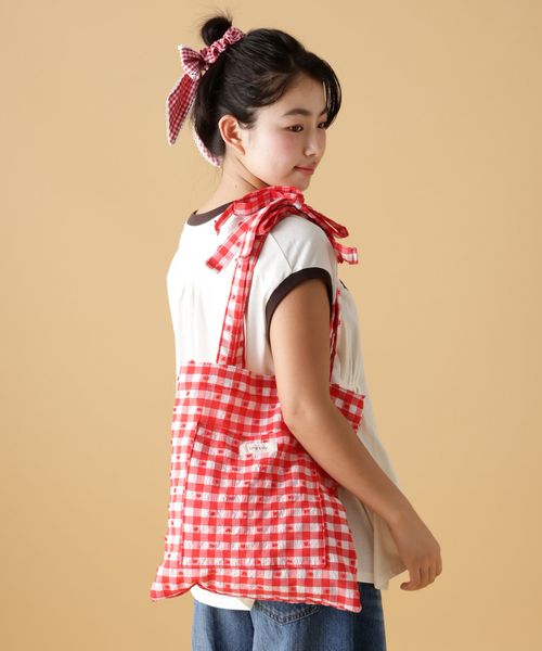 niko and .リボンハンドルトートバッグ[tiny tiny(ティニーティニー)]【新色予約】 レッド ｔｉｎｙ ｔｉｎｙ ニコアンド 327989 and ST アンドエスティ（旧ドットエスティ）