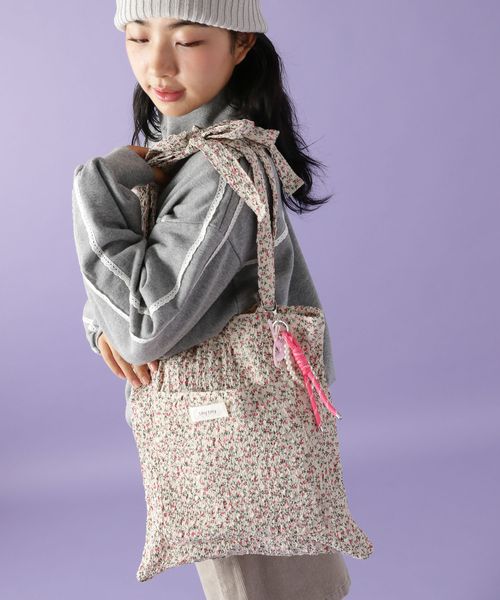 niko and .リボンハンドルトートバッグ[tiny tiny(ティニーティニー)]【新色予約】 ライトベージュ ｔｉｎｙ ｔｉｎｙ ニコアンド 327989 and ST アンドエスティ（旧ドットエスティ）