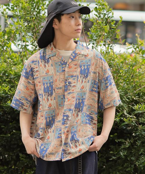 niko and .アソート柄シャツ オレンジ M メンズインナー ニコアンド 425590 and ST アンドエスティ(旧ドットエスティ) niko and .アソート柄シャツ オレンジ M メンズインナー ニコアンド 425590 and ST アンドエスティ(旧ドットエスティ)