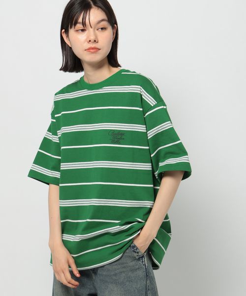 niko and .【PENDLETON(ペンドルトン)】別注ロゴ入りボーダーTシャツ グリーン M ウィメンズインナー ニコアンド 450663 and ST アンドエスティ(旧ドットエスティ) niko and .【PENDLETON(ペンドルトン)】別注ロゴ入りボーダーTシャツ グリーン M ウィメンズインナー ニコアンド 450663 and ST アンドエスティ(旧ドットエスティ)